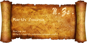 Marth Zsuzsa névjegykártya